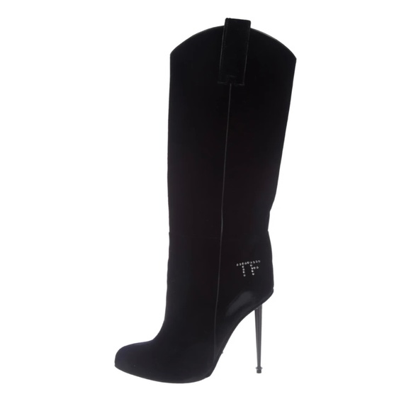 Tom Ford Velvet knee-high boots - Picture 1 of 5